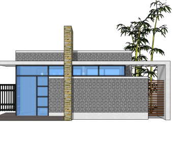 现代大门SU模型下载